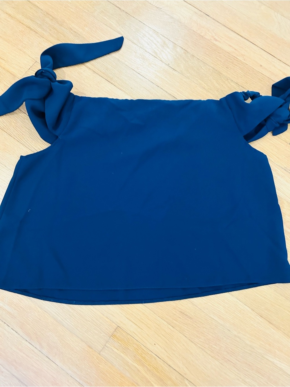 Topshop Navy Tie-Shoulder Cami